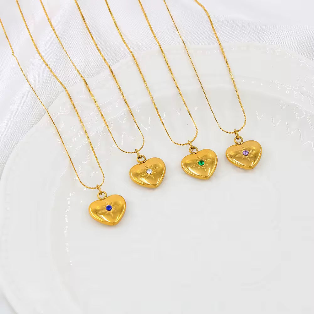Starburst heart pendant
